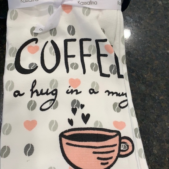 NWT Coffee theme Dish towel set of two - Picture 2 of 3